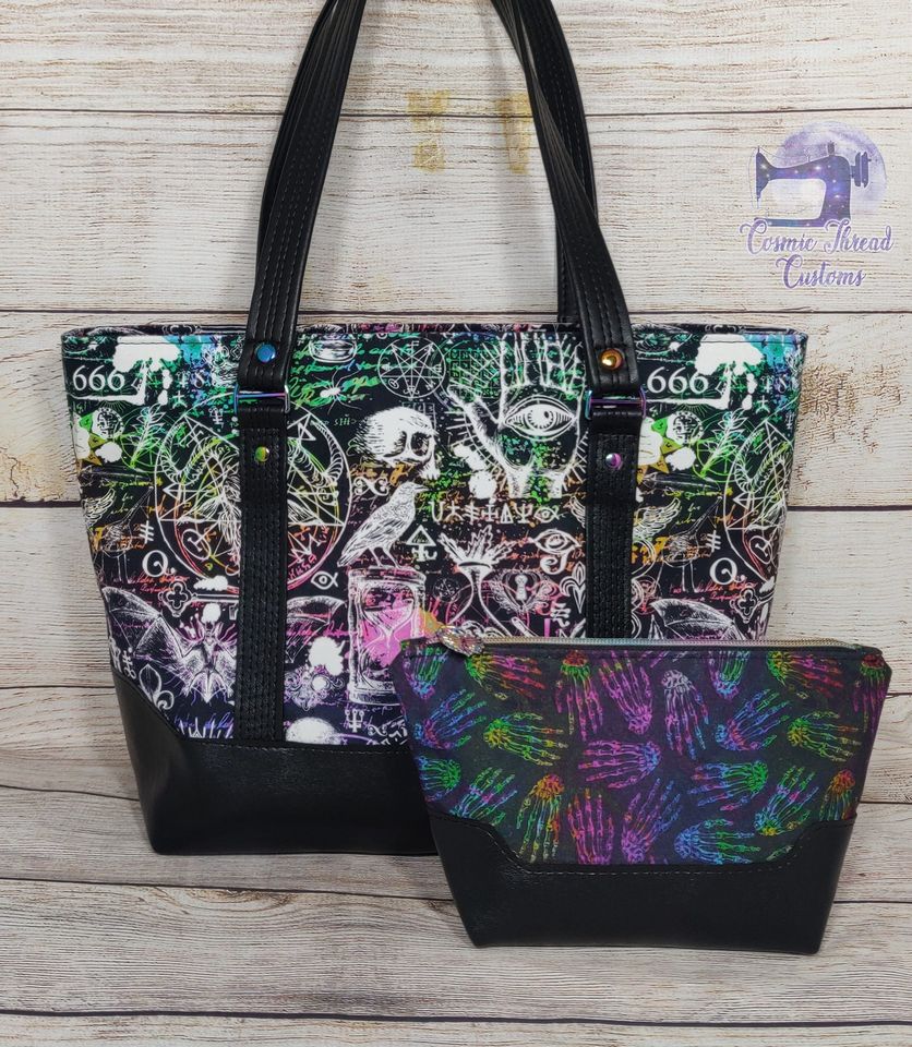 The Cici Tote Bag and Cici Too Cosmetic Bag made by Becca Lorraine of Cosmic Thread Customs