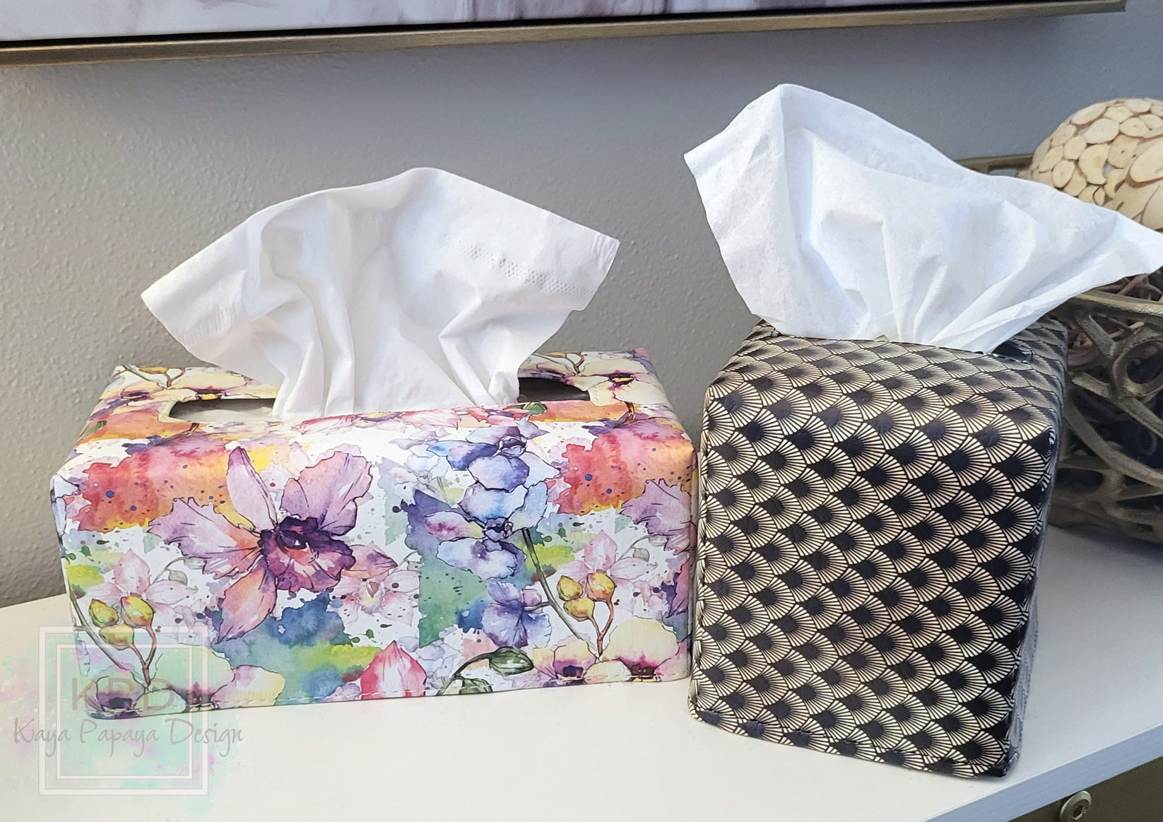 The Elegant Tissue Box Cover Digital Pattern – Kaya Papaya Design