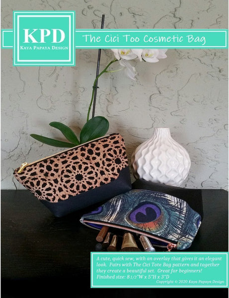The Cici Too Cosmetic Bag Digital Pattern