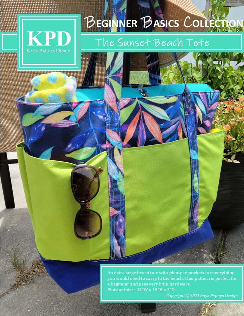 The Sunset Beach Tote Digital Pattern