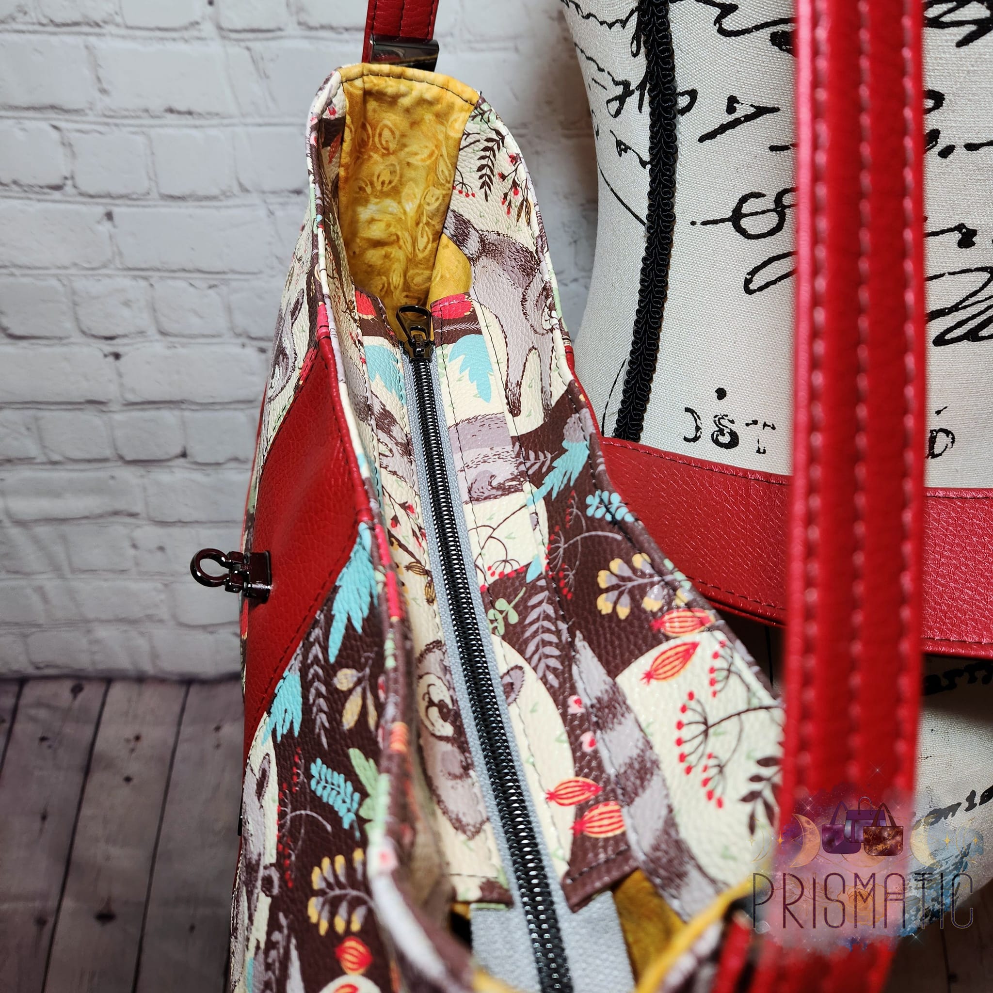 Sold KARIA red crossbody bag tattersall pattern